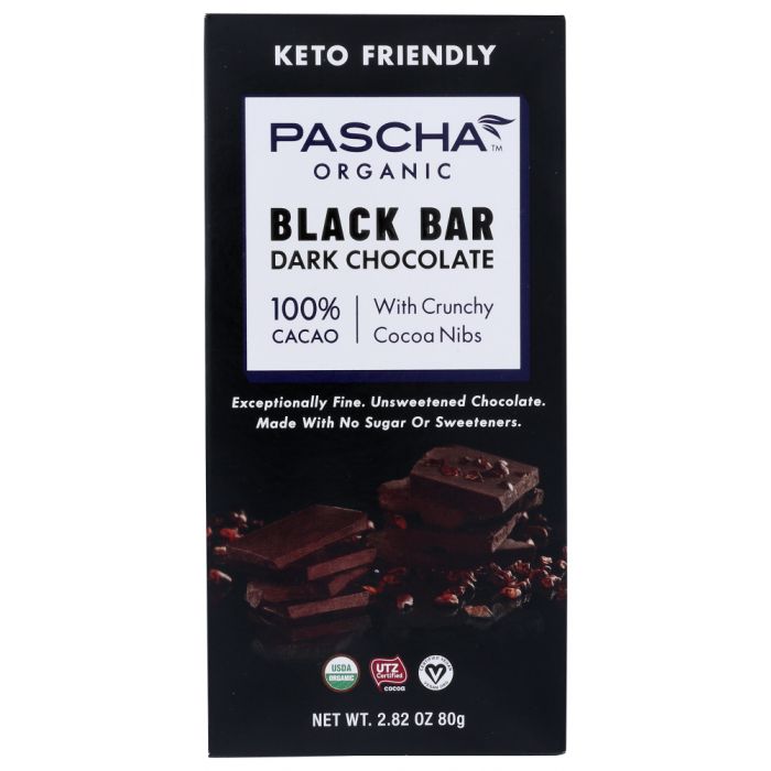 PASCHA: Dark Chocolate with Organic Cocoa Nibs, 2.82 oz