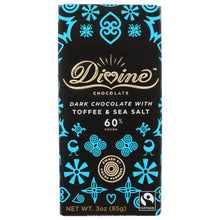 Load image into Gallery viewer, DIVINE CHOCOLATE: Dark Chocolate with Toffee and Sea Salt, 3 oz
