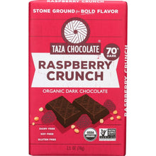 Load image into Gallery viewer, TAZA CHOCOLATE: Amaze Raspberry Crunch Dark Chocolate Bar, 2.5 oz
