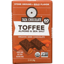 Load image into Gallery viewer, TAZA CHOCOLATE: Amaze Toffee Dark Chocolate Bar, 2.5 oz
