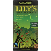 Load image into Gallery viewer, LILY&#39;S: Dark Chocolate with Stevia Coconut, 3 oz
