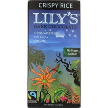 Load image into Gallery viewer, LILY&#39;S: Dark Chocolate with Stevia Crispy Rice, 3 oz
