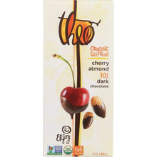 Load image into Gallery viewer, THEO CHOCOLATE: Organic 70% Dark Chocolate Bar Cherry and Almond, 3 oz
