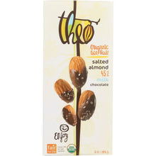 Load image into Gallery viewer, THEO CHOCOLATE: Organic Milk Chocolate with Salted Almonds Bar, 3 oz
