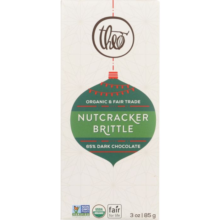 THEO CHOCOLATE: Nutcracker Dark Chocolate Bar, 3 oz