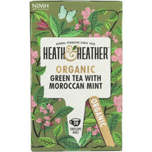 Load image into Gallery viewer, HEATH AND HEATHER: Organic Green Tea with Moroccan Mint, 20 ea
