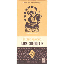 Load image into Gallery viewer, MADECASSE: Salted Almond Dark Chocolate Bar, 2.64 oz
