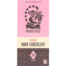 Load image into Gallery viewer, MADECASSE: Pure Dark Chocolate Bar 70%, 2.64 oz
