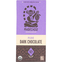 Load image into Gallery viewer, MADECASSE: Pure Dark Chocolate Bar 92% Cocoa, 2.64 oz
