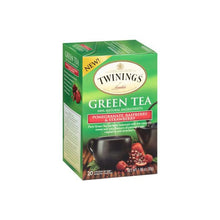 Load image into Gallery viewer, TWININGS OF LONDON: Green Tea Pomegranate Raspberry &amp; Strawberry, 20 Tea Bags, 1.06 Oz
